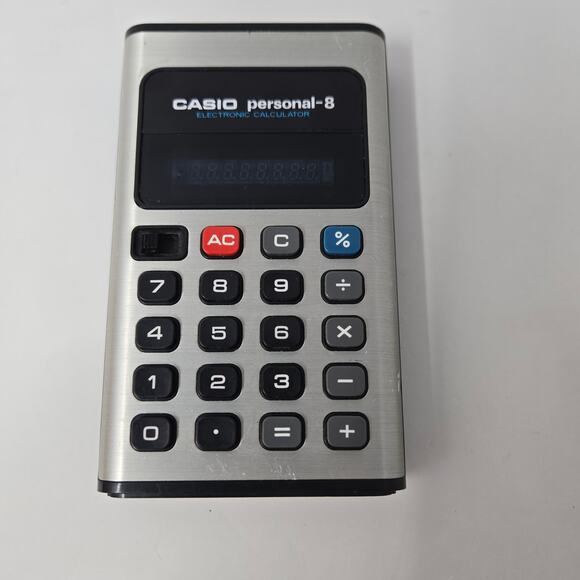 Casio Personal-8 Electronic Calculator 8 Digit 5 Function Vintage Works - Picture 14 of 15